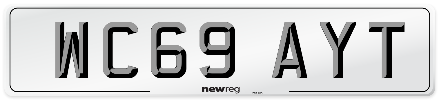 WC69 AYT Number Plate from New Reg